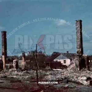 red cross medical supply column poland town village destroyed burned down 1940 summer leipzig doctor.