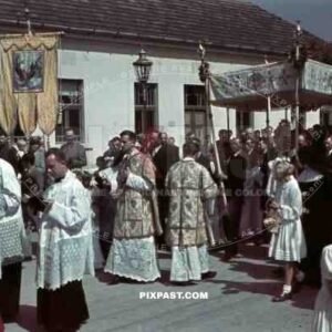 religious parade in Stefanikova, Slovakia ~1942