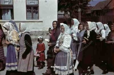 religious parade in Stefanikova, Slovakia ~1942