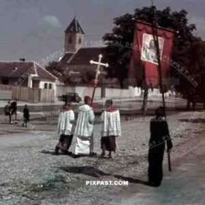 religious parade in Stefanikova, Slovakia ~1942
