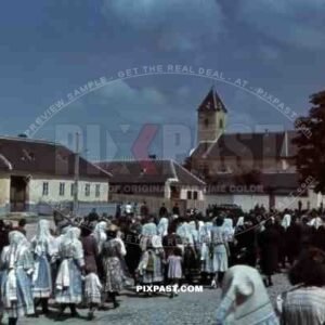 religious parade in Stefanikova, Slovakia ~1942