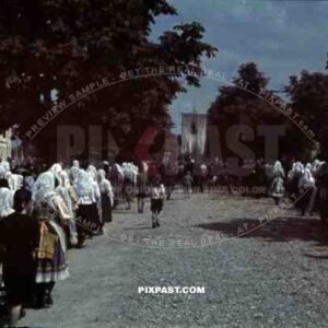 religious parade in Stefanikova, Slovakia ~1942