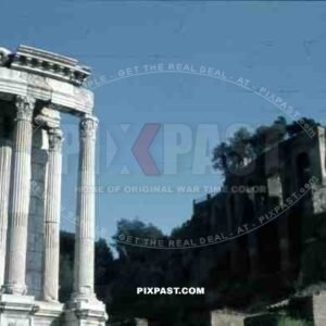 ruins of the Forum Romanum in Campitelli, Rome, Italy 1944