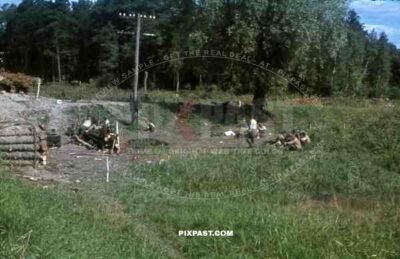 russian militia at the base between Bryansk (Russia) and Konotop (Ukraine) 1944