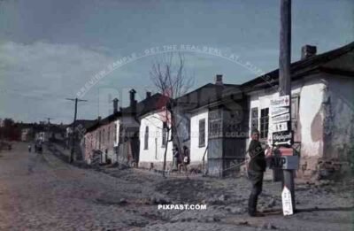 signpost in Uman, Ukraine 1942