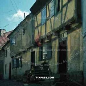 small street in Morąg, Poland 1940
