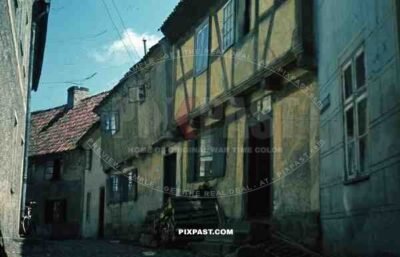 small street in Morąg, Poland 1940