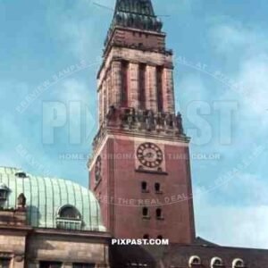 tower of the city hall in Kiel, Germany 1939