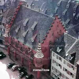 town hall at the market place in Freiburg, Germany 1939