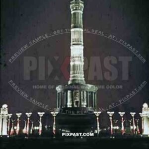 victory column at night, Berlin, Germany ~1939