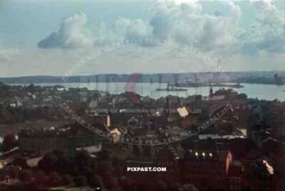 view over Kiel, Germany 1939